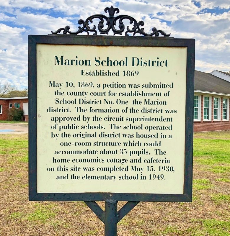 Marion School District Marker image. Click for full size.
