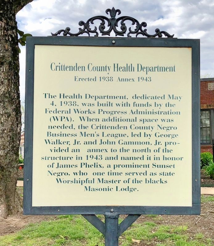 Crittenden County Health Department Marker image. Click for full size.