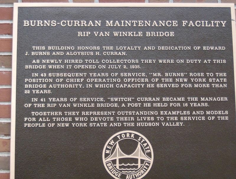 Burns-Curran Maintenance Facility Marker image. Click for full size.