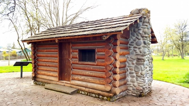 Eugene Skinner replica cabin. Click for full size. Eugene Skinner replica cabin image. Click for full size.