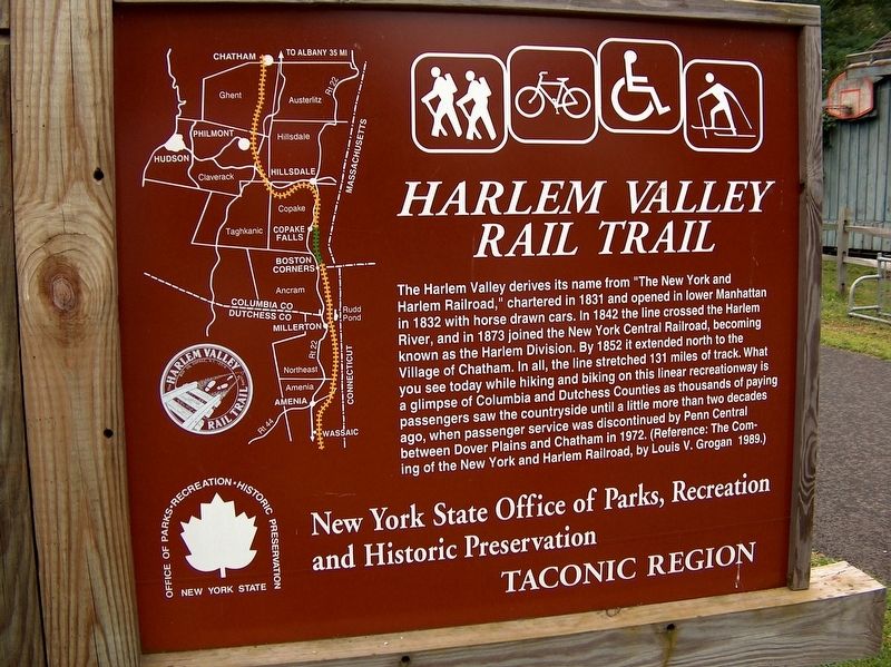 Harlem Valley Rail Trail Marker image. Click for full size.