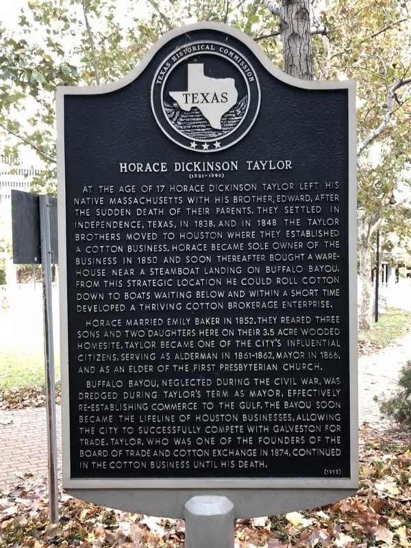Horace Dickinson Taylor Marker image. Click for full size.