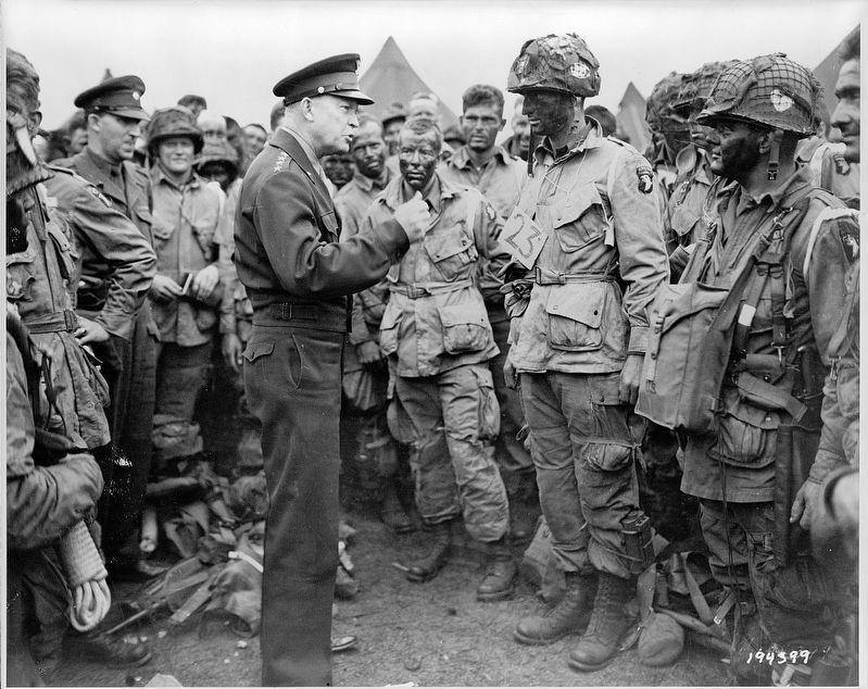 <i>General Dwight D. Eisenhower gives the order of the day, "Full victory--nothing else"...</i> image. Click for full size.