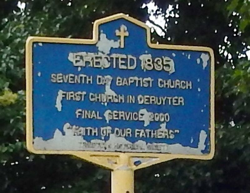 Seventh Day Baptist Church Marker image. Click for full size.