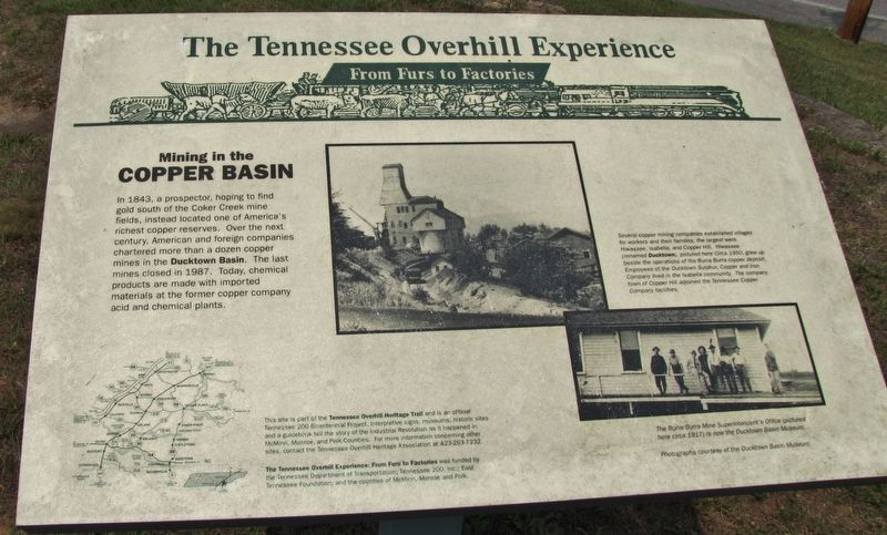 Mining in the Copper Basin Marker. Click for full size. Mining in the Copper Basin Marker image. Click for full size.