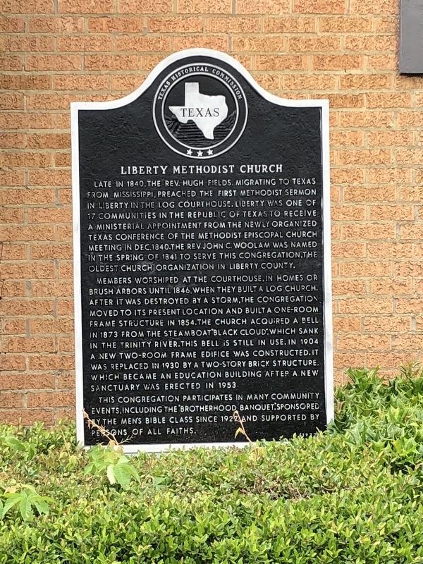Liberty Methodist Church Marker image. Click for full size.