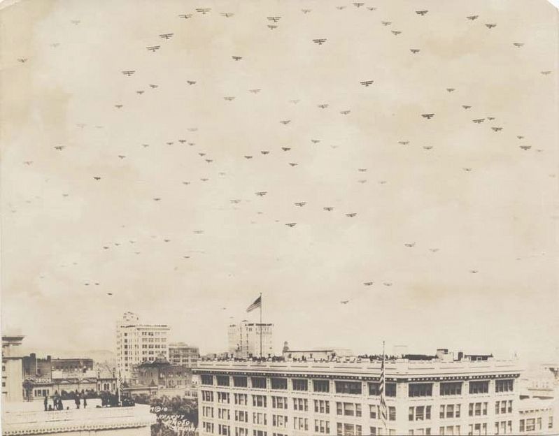 <i>Planes over Rockwell Field in flight over San Diego</i> image. Click for full size.