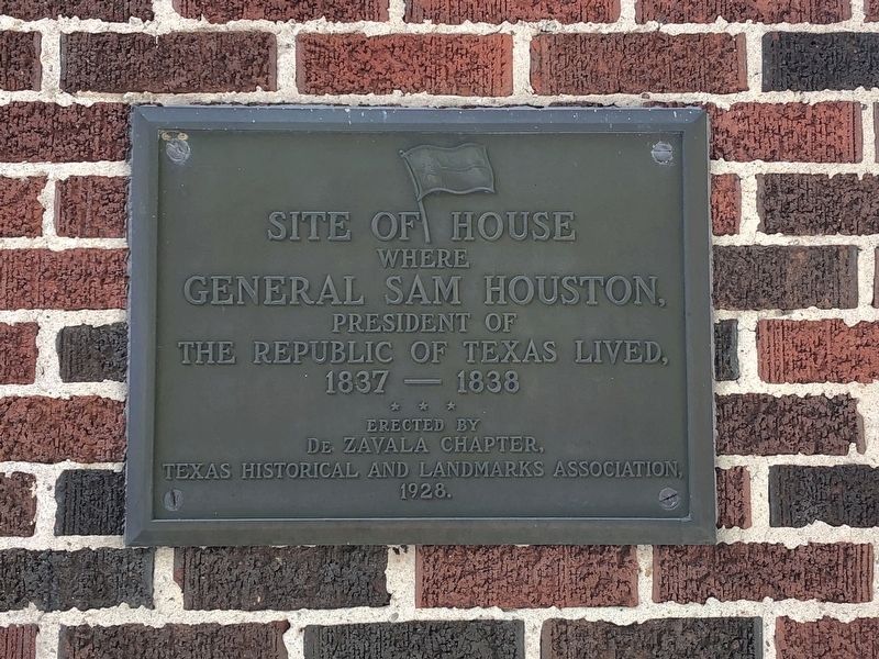 Site of General Sam Houston House Marker image. Click for full size.