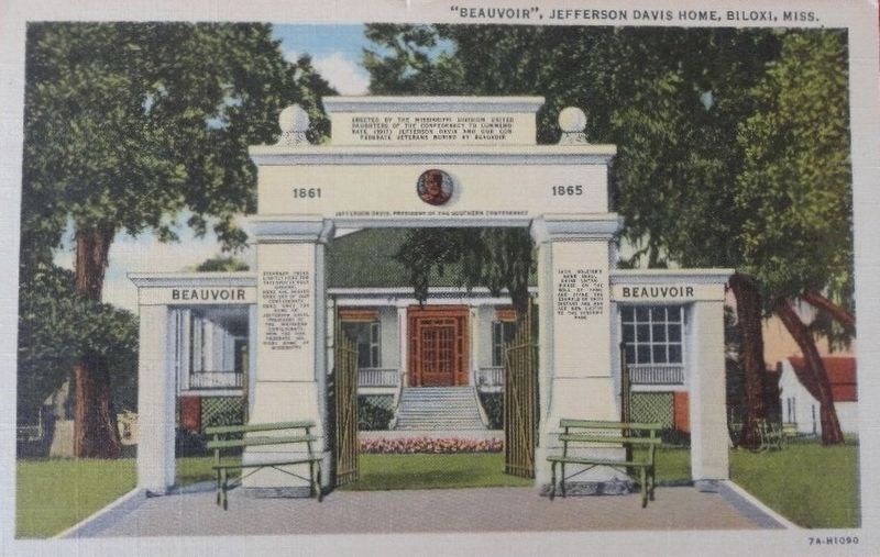 <i>"Beauvoir", Jefferson Davis Home, Biloxi, Miss.</i> image. Click for full size.