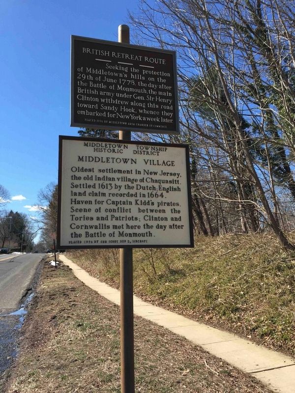 British Retreat Route Marker. Click for full size. British Retreat Route Marker image. Click for full size.