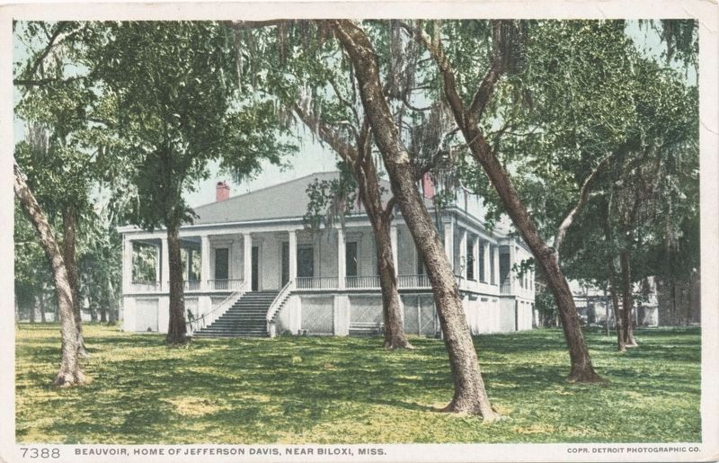 <i>Beauvoir, Home of Jefferson Davis, Near Biloxi, Miss.</i> image. Click for full size.