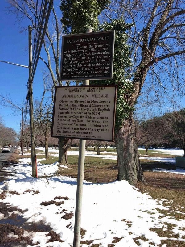 British Retreat Route Marker image. Click for full size.