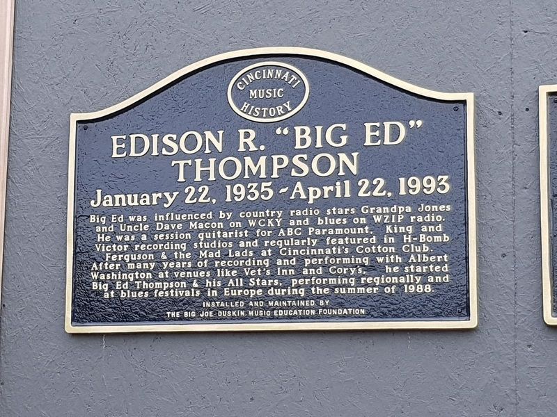 Edison R. "Big Ed" Thompson Marker image. Click for full size.