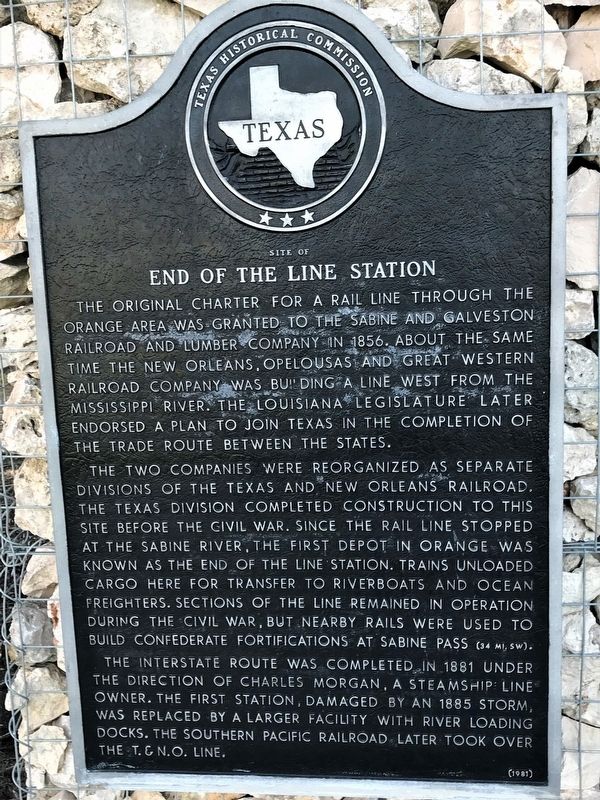 <small>Site Of </small>End Of The Line Station Marker. Click for full size. <small>Site Of </small>End Of The Line Station Marker image. Click for full size.