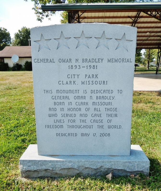 General Omar N. Bradley Memorial Marker image. Click for full size.