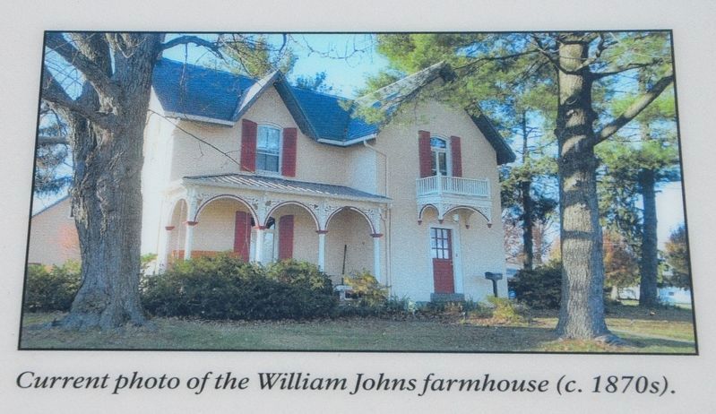 Current photo of the William Johns farmhouse (c. 1870s). image. Click for full size.