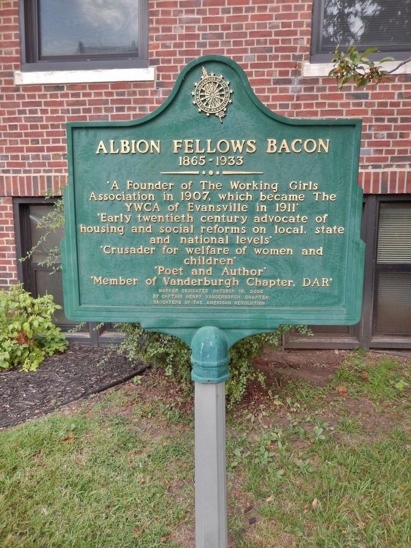 Albion Fellows Bacon Marker (<i>tall view</i>). Click for full size. Albion Fellows Bacon Marker (<i>tall view</i>) image. Click for full size.
