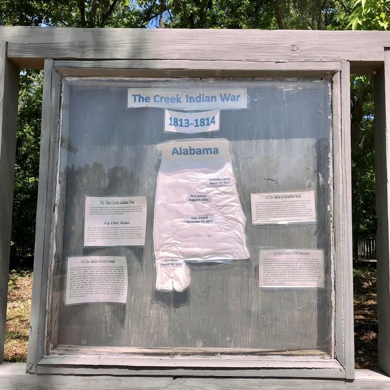 Some nearby weathered info on this and other Creek Indian War events. image. Click for full size.