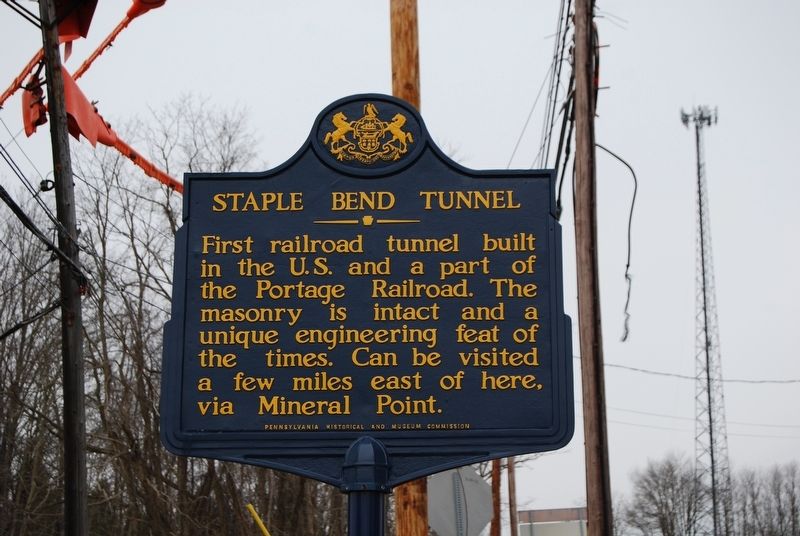 Staple Bend Tunnel Marker image. Click for full size.