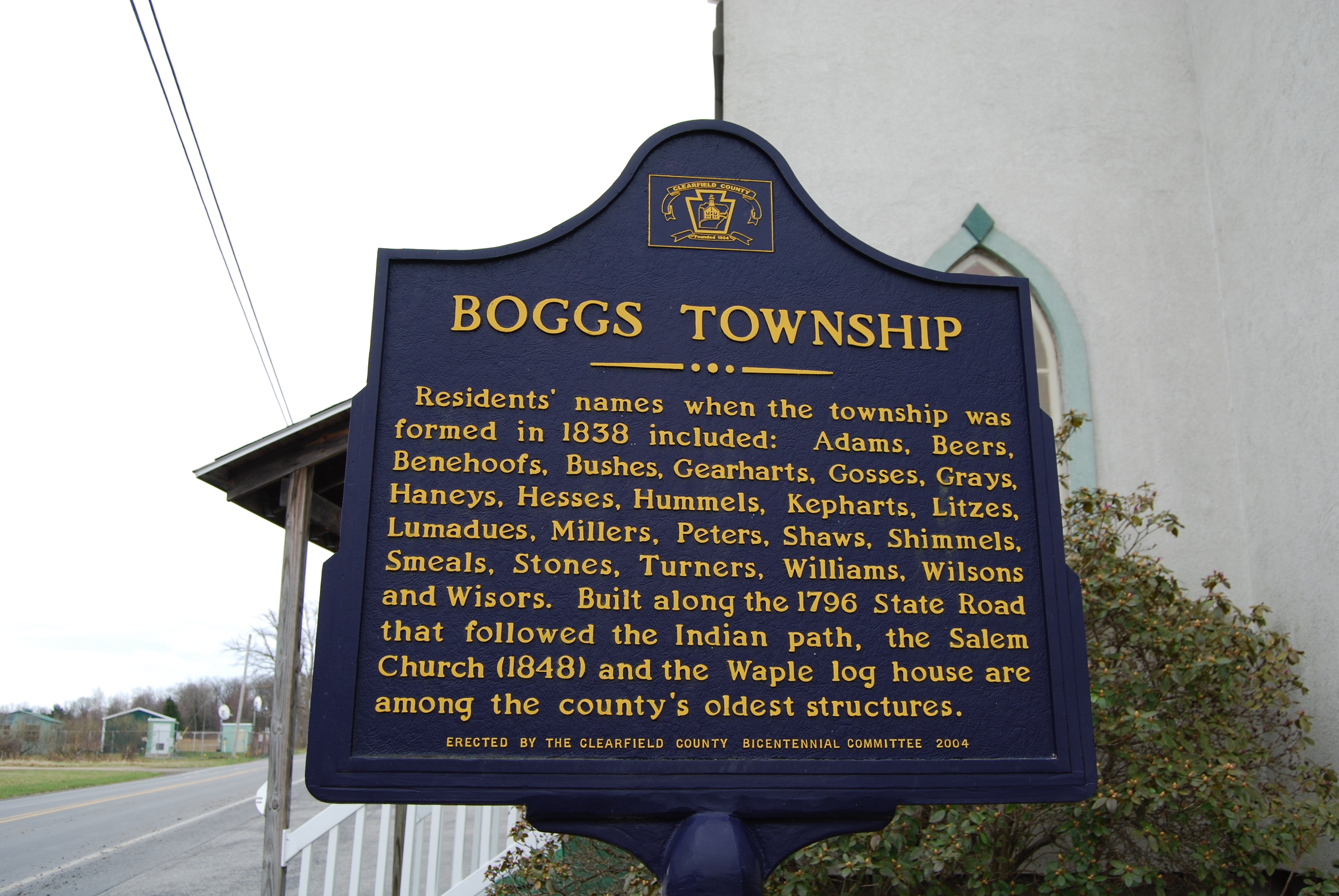Boggs Township Marker