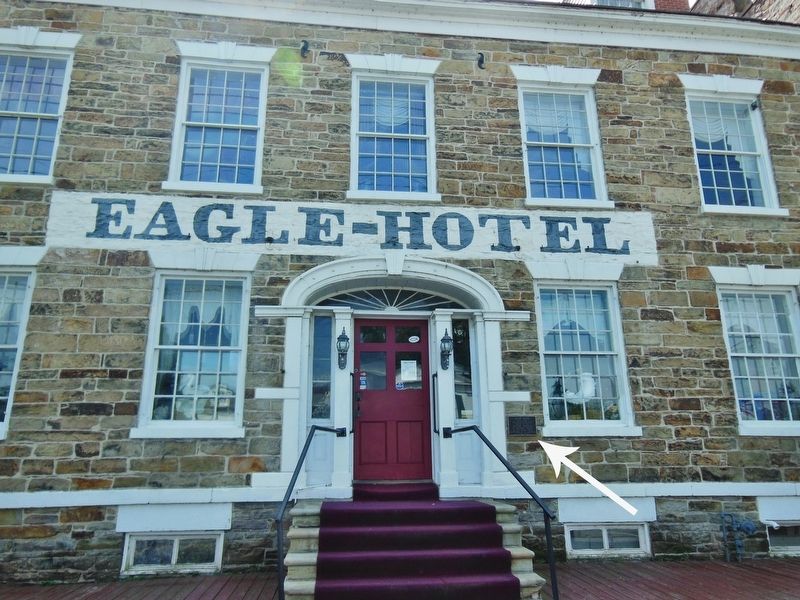 Eagle Hotel (<i>National Register of Historic Places plaque visible right of door</i>) image. Click for full size.