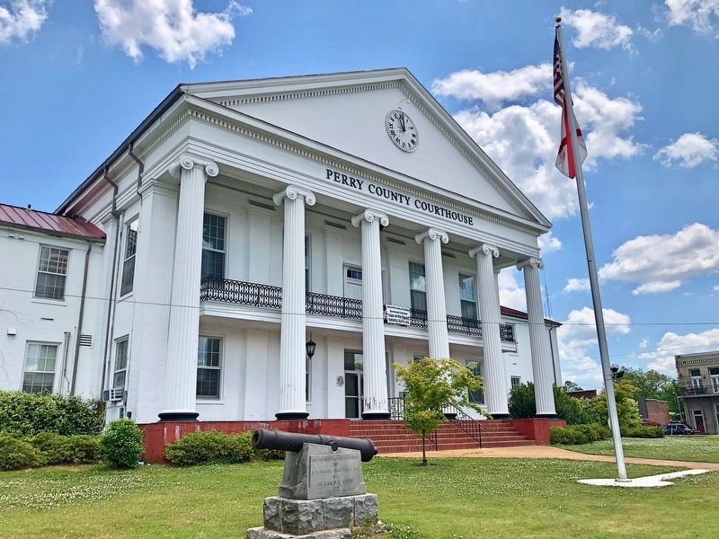 Gun at the Perry County Courthouse in Marion.. Click for full size. Gun at the Perry County Courthouse in Marion. image. Click for full size.
