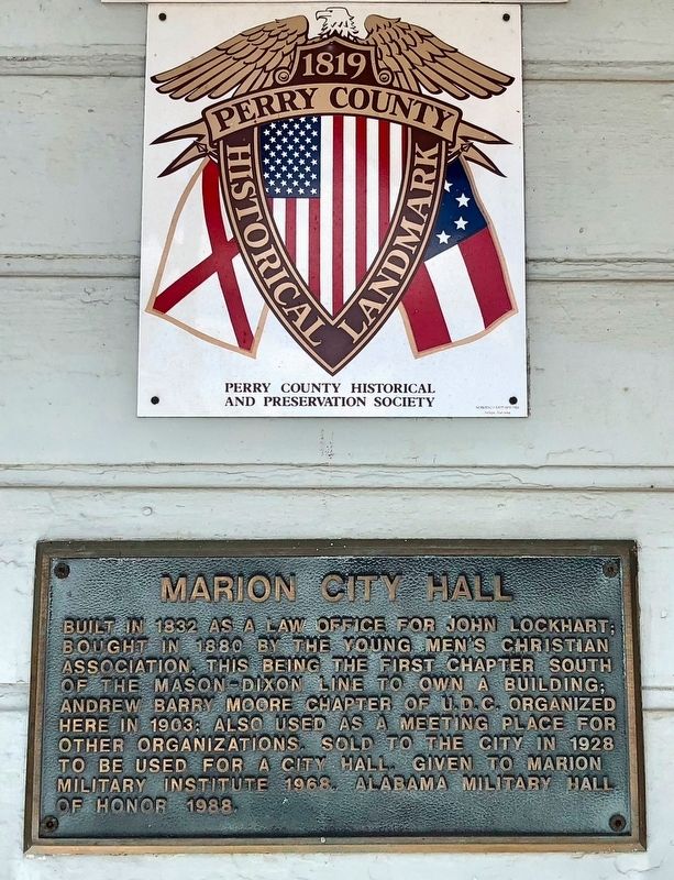 Marion City Hall Marker image. Click for full size.