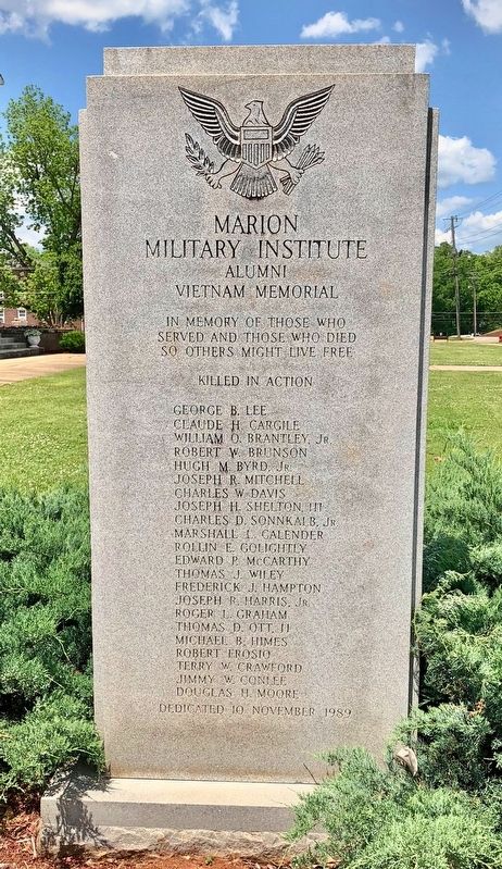 Marion Military Institute Alumni Vietnam Memorial image. Click for full size.