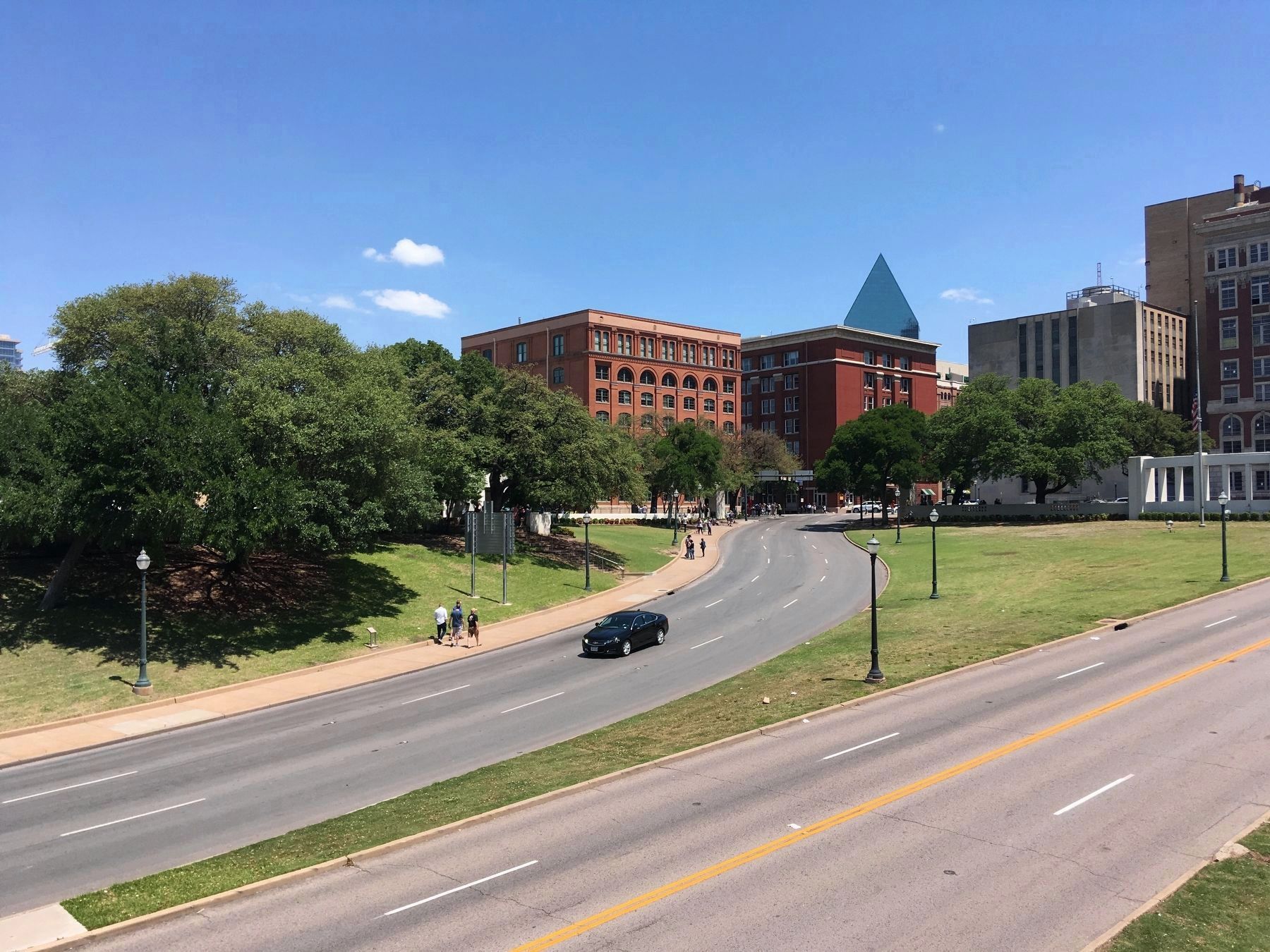 Dealey Plaza from the Triple Overpass. Click for full size. Dealey Plaza from the Triple Overpass image. Click for full size.