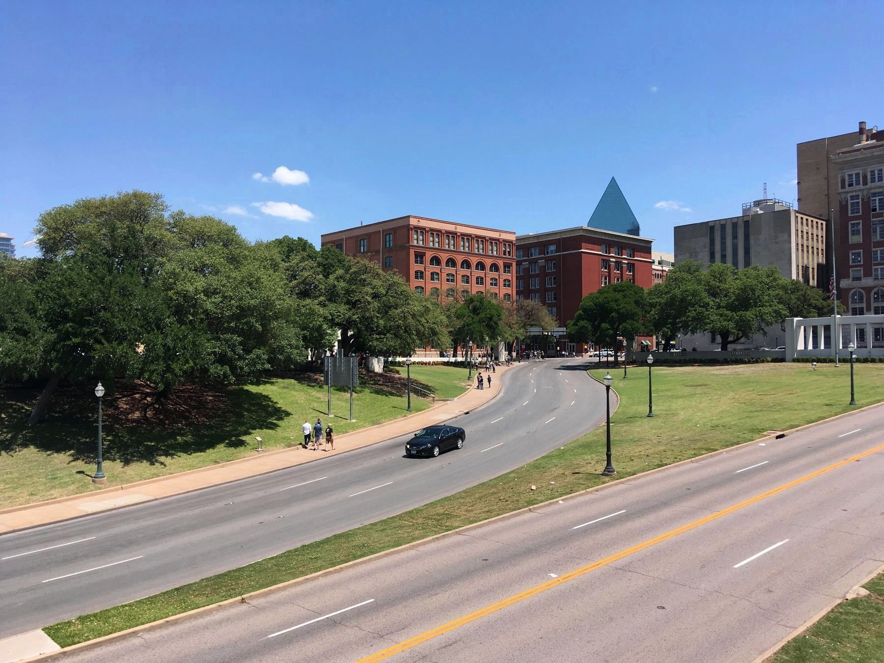 Dealey Plaza from the Triple Overpass image. Click for full size.