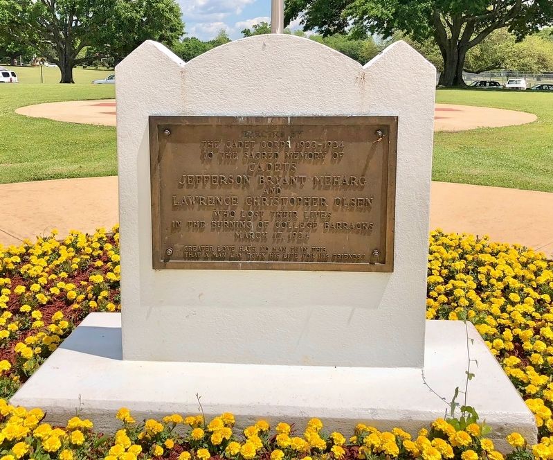 South College Barracks Fire of 1924 Marker. Click for full size. South College Barracks Fire of 1924 Marker image. Click for full size.