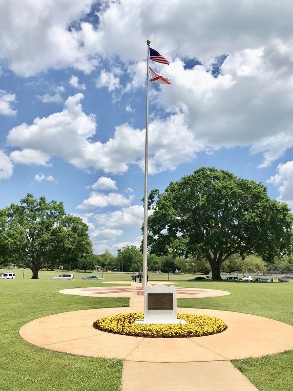 South College Barracks Fire of 1924 Marker looking towards parade grounds.. Click for full size. South College Barracks Fire of 1924 Marker looking towards parade grounds. image. Click for full size.
