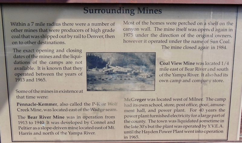 Marker Panel 2: Surrounding Mines image. Click for full size.