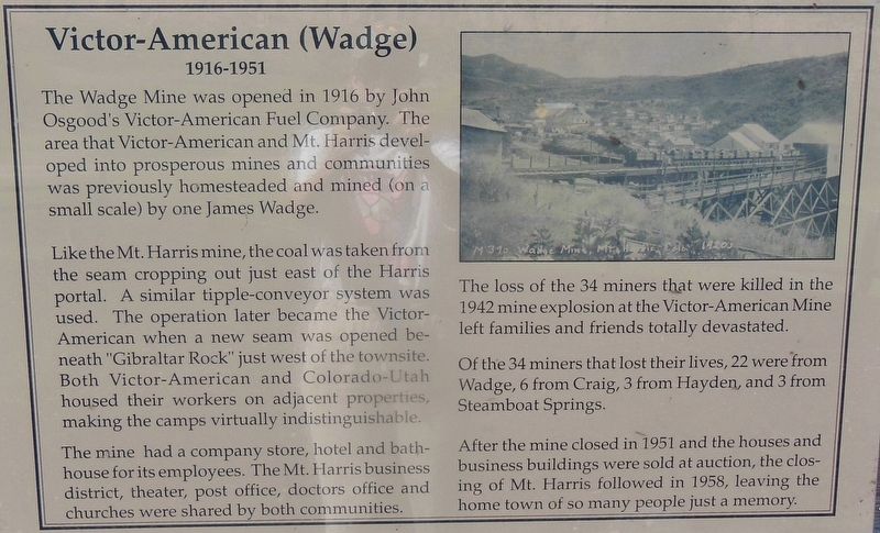 Marker Panel 3: Victor-American (Wadge) - 1916-1951 image. Click for full size.