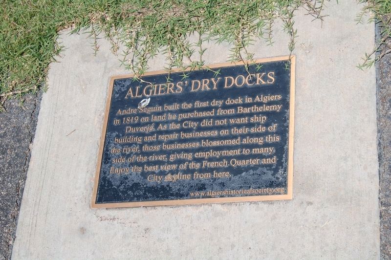 Algiers' Dry Docks Marker image. Click for full size.