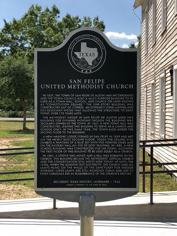 San Felipe United Methodist Church Marker image. Click for full size.