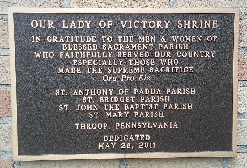 Our Lady of Victory Shrine Marker image. Click for full size.