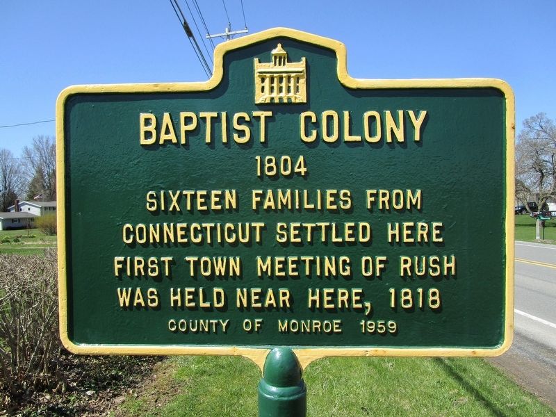 Baptist Colony Marker. Click for full size. Baptist Colony Marker image. Click for full size.