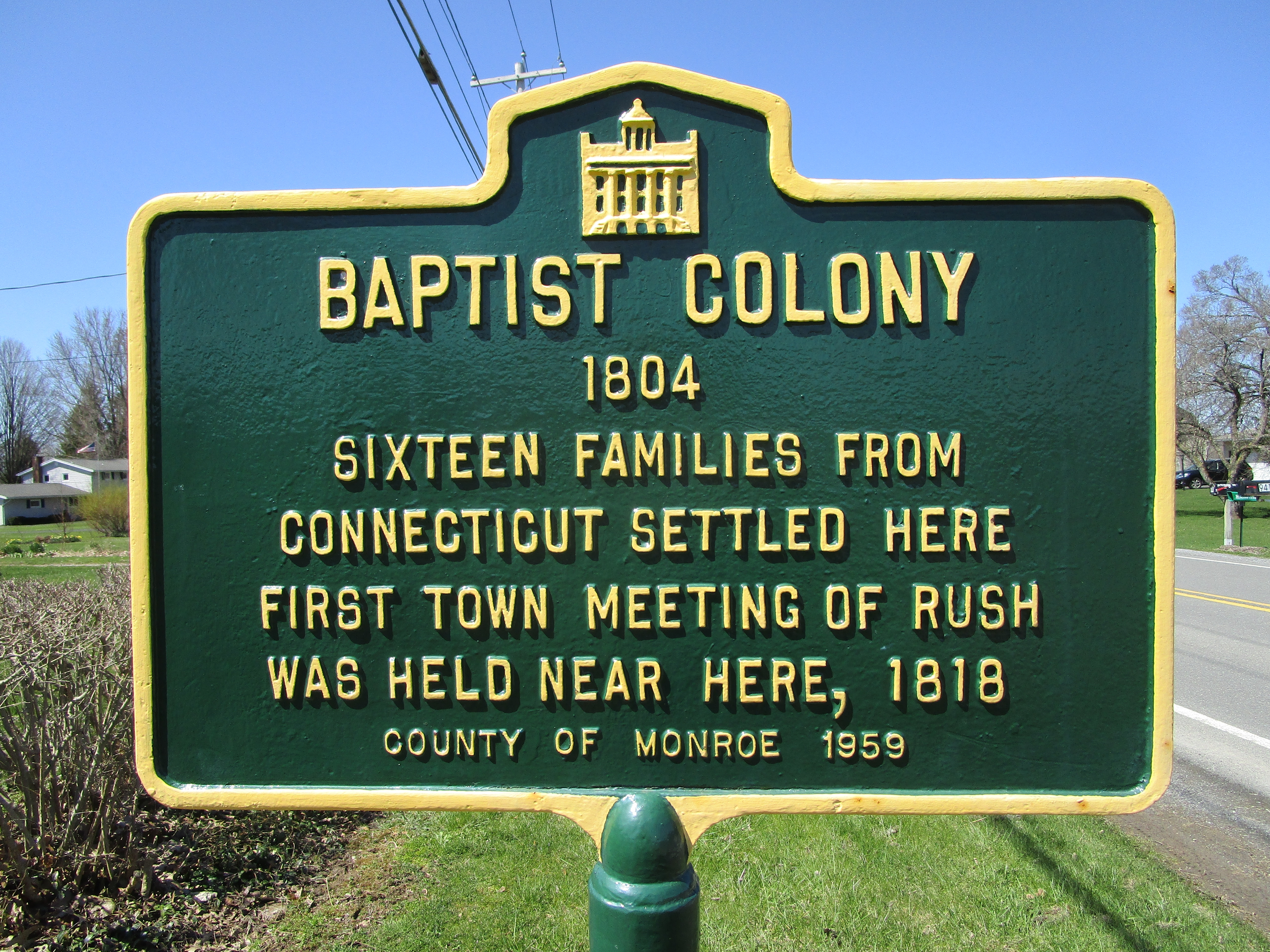 Baptist Colony Marker
