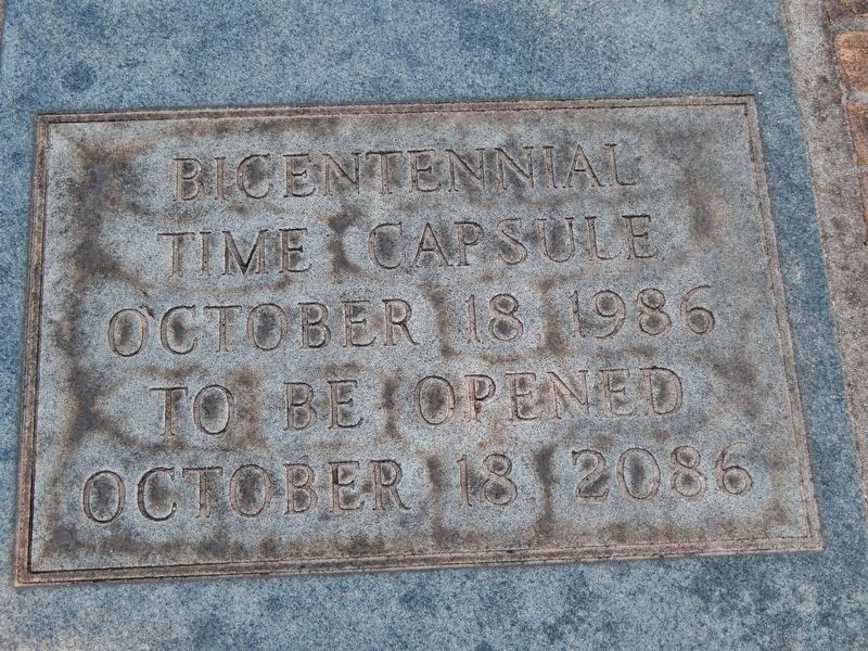 Bayou La Batre Bicentennial Timecapsule (<i>located near base of marker</i>) image. Click for full size.