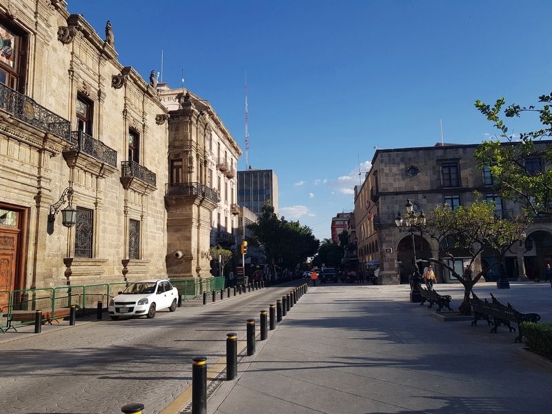 La Calle Real de Guadalajara Marker. Click for full size. La Calle Real de Guadalajara Marker image. Click for full size.