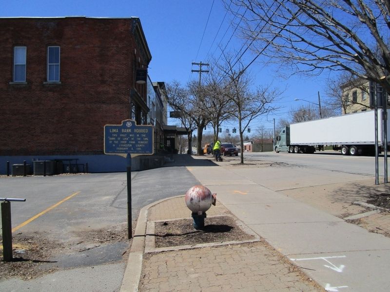 Lima Bank Robbed Marker & Vault image. Click for full size.