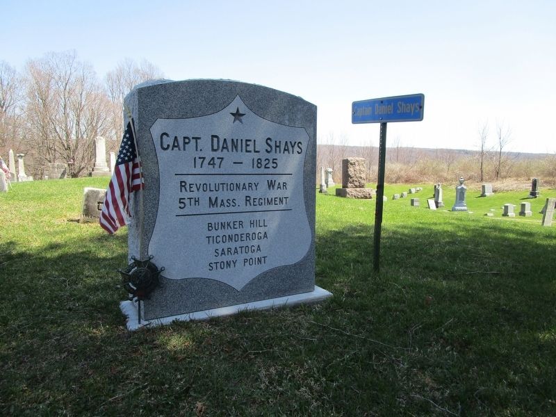 Capt. Daniel Shays Gravesite. Click for full size. Capt. Daniel Shays Gravesite image. Click for full size.