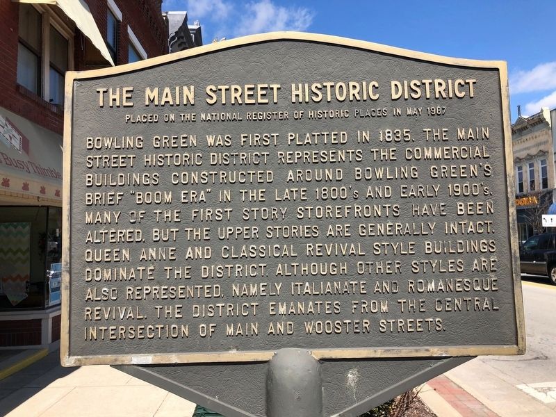 The Main Street Historic District Marker image. Click for full size.