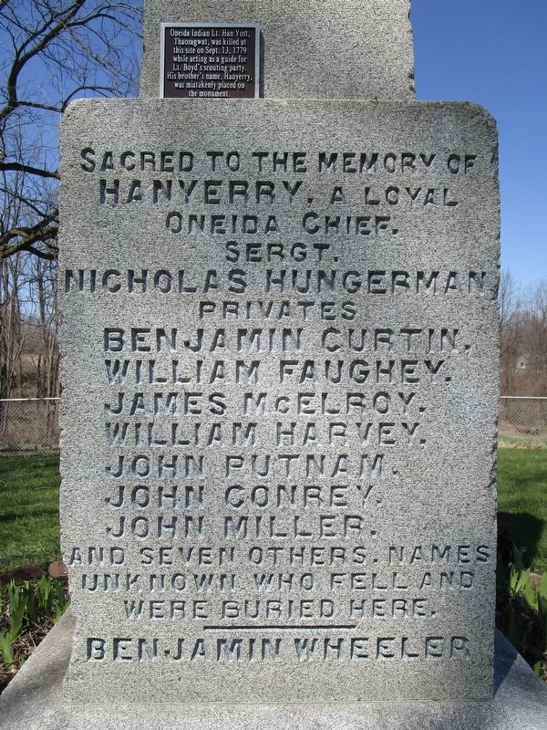 Groveland Ambuscade Monument - Back image. Click for full size.