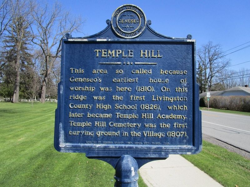 Temple Hill Marker image. Click for full size.