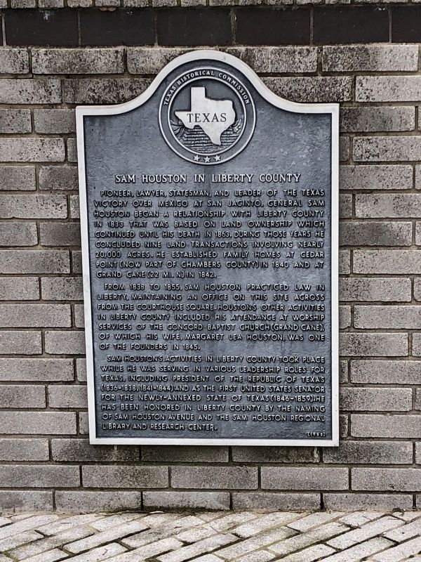 Sam Houston in Liberty County Marker image. Click for full size.