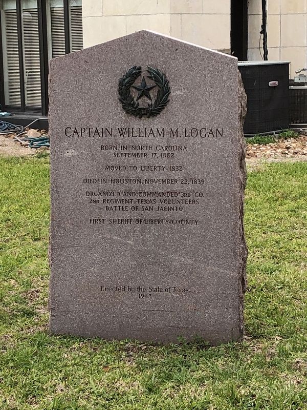 Captain William M. Logan Marker. Click for full size. Captain William M. Logan Marker image. Click for full size.