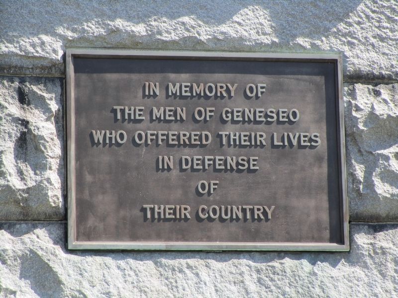 Geneseo Veterans Monument. Click for full size. Geneseo Veterans Monument image. Click for full size.