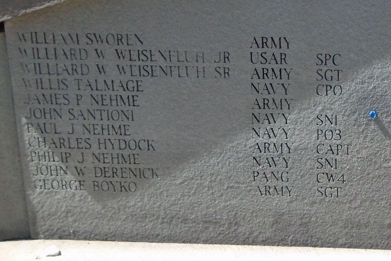 Veterans Memorial Honor Roll image. Click for full size.